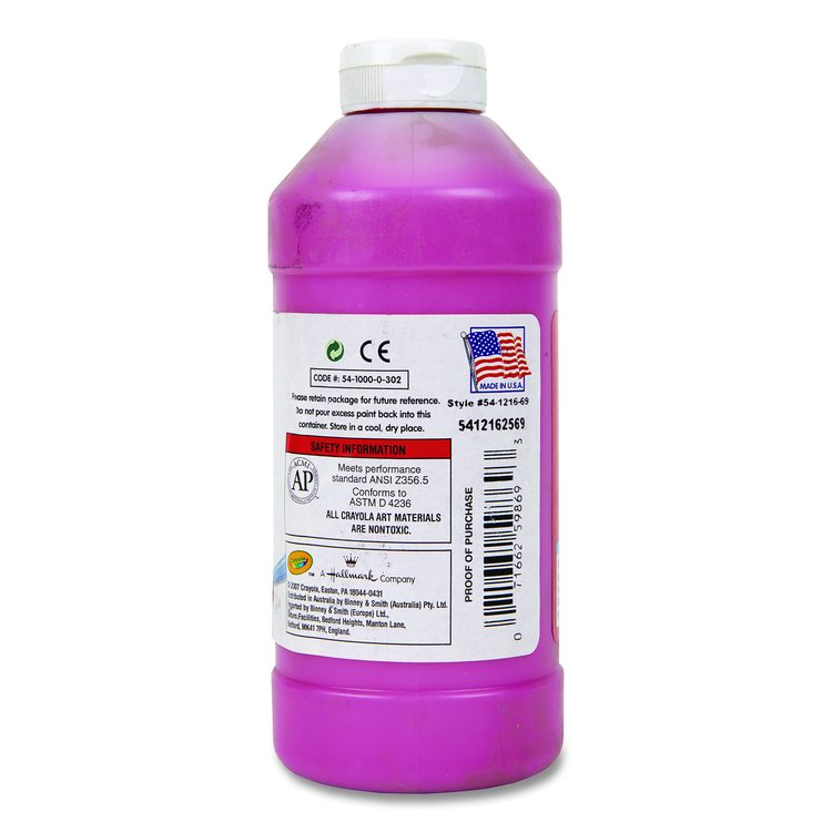 Premier Tempera Paint, Magenta, 16 oz Bottle