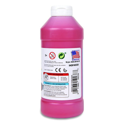 Washable Paint, Red, 16 oz Bottle