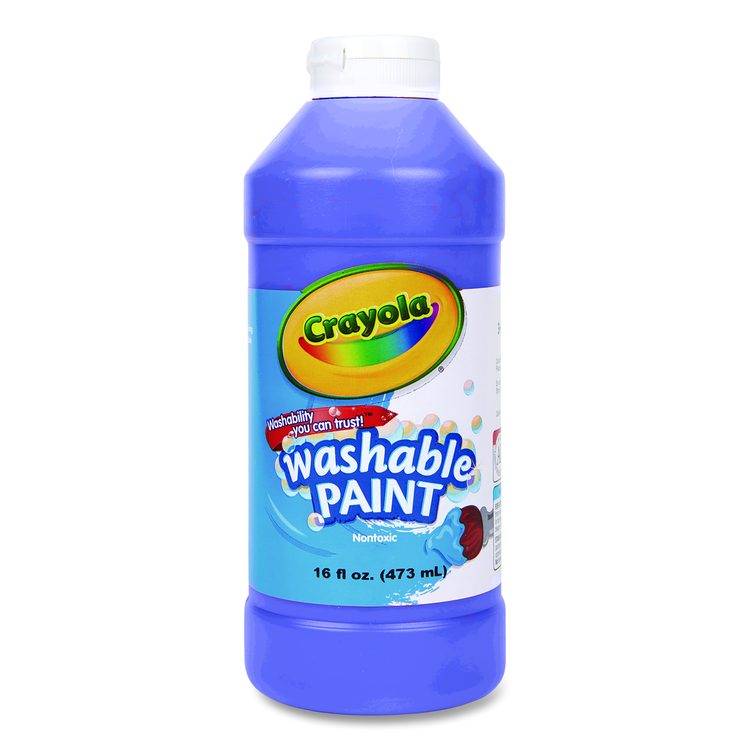 Washable Paint, Blue, 16 oz Bottle