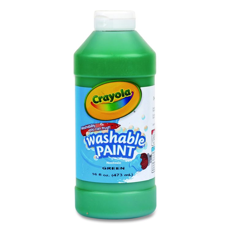 Washable Paint, Green, 16 oz Bottle