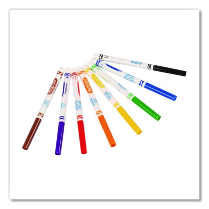Ultra-Clean Washable Markers, Fine Bullet Tip, Assorted Colors, 8/Pack