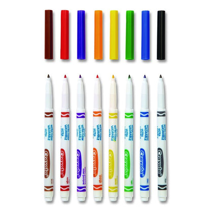 Ultra-Clean Washable Markers, Fine Bullet Tip, Assorted Colors, 8/Pack