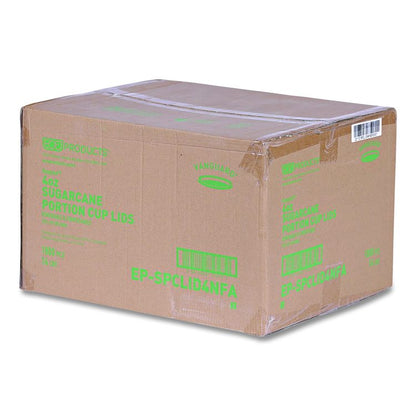 Vanguard Sugarcane Portion Cup Lid, Fits 4 oz Portion Cups, White, 1,800/Carton