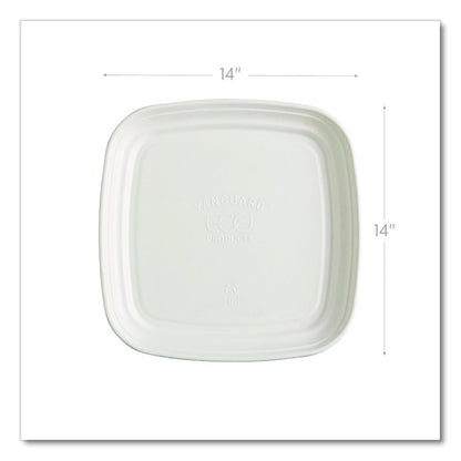 Regalia Renewable Sugarcane Tray, 9.06 x 14.37, White, Sugarcane, 100/Carton