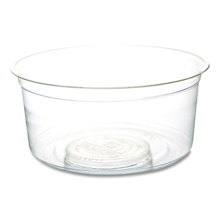 Round Deli Containers, 12 oz, 4.63" Diameter x 2.13" h, Clear, Plastic, 500/Carton