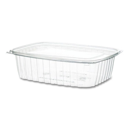 Renewable and Compostable Rectangular Deli Containers, 48 oz, 8 x 6 x 2, Clear, Plastic, 50/Pack, 4 Packs/Carton