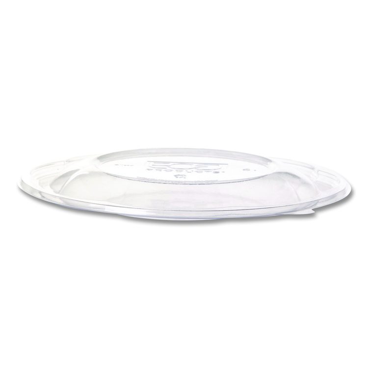Salad Bowls with Lids, Squat, 64 oz, 9.5" Diameter x 3.2" h, Clear, Plastic, 150/Carton