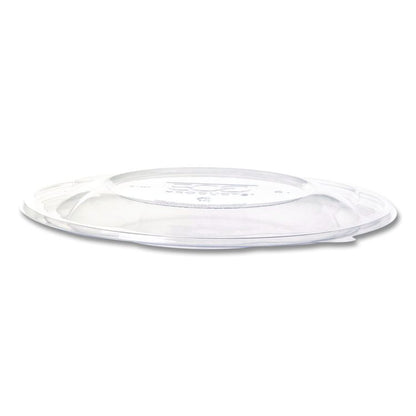 Salad Bowls with Lids, Squat, 64 oz, 9.5" Diameter x 3.2" h, Clear, Plastic, 150/Carton