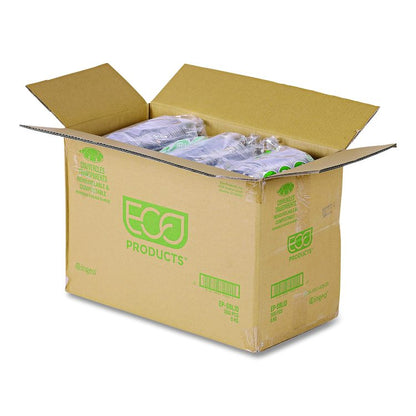Renewable and Compostable Lids, Fits 24, 32 and 48 oz Salad Bowls, Clear, Plastic, 300/Carton