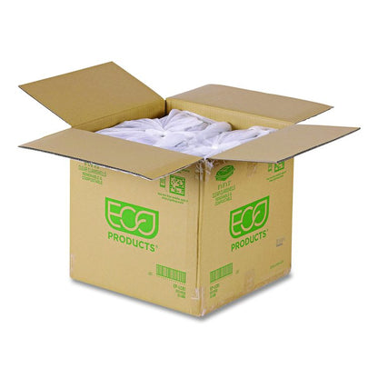 Renewable and Compostable Clear Clamshell Hinged Food Containers, 8 x 8 x 3, Plastic, 80/Pack, 2 Packs/Carton