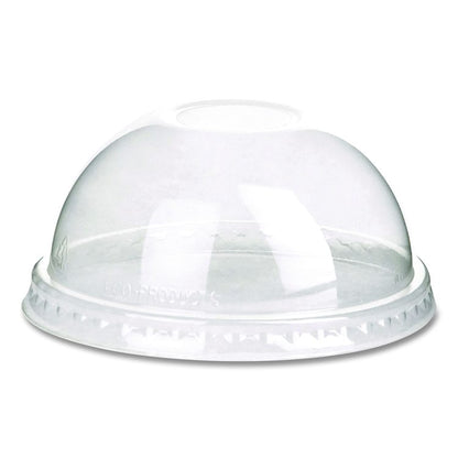 GreenStripe Cold Cup Dome Lids, With Hole, Fits 9 oz to 24 oz Cold Cups, Plastic, Clear, 100/Pack, 10 Packs/Carton