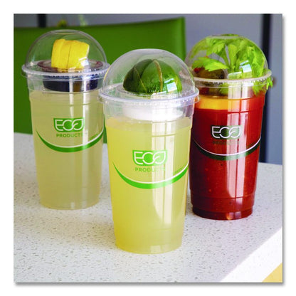 GreenStripe Cold Cup Dome Lids, With Hole, Fits 9 oz to 24 oz Cold Cups, Plastic, Clear, 100/Pack, 10 Packs/Carton
