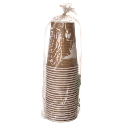 World Art Renewable and Compostable Food Container, 32 oz, 4.05" Diameter x 5.8" h, Tan, Paper, 25/Pack, 20 Packs/Carton
