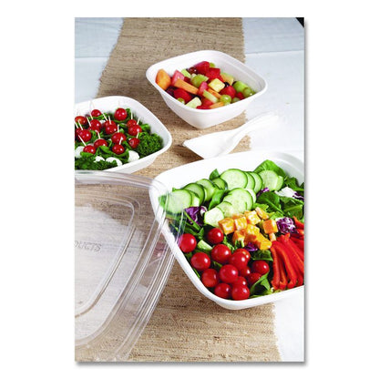 Lids for Regalia Sugarcane 160 oz Bowls, 12 x 12 x 1.9, Clear, 50/Carton
