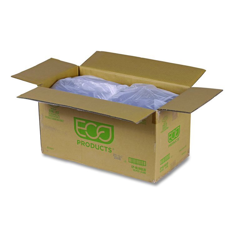 Lids for Regalia Sugarcane 160 oz Bowls, 12 x 12 x 1.9, Clear, 50/Carton