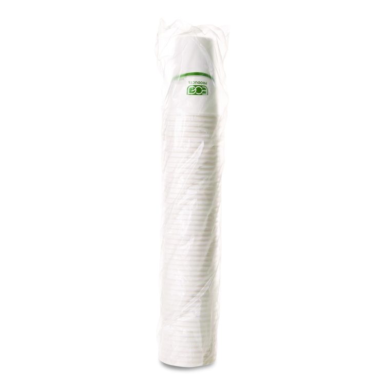 GreenStripe Hot Cups, 20 oz, Paper, White, 50/Pack, 20 Packs/Carton