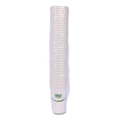 GreenStripe Renewable and Compostable Hot Cups, 16 oz, Paper, White/Green, 50/Pack, 20 Packs/Carton
