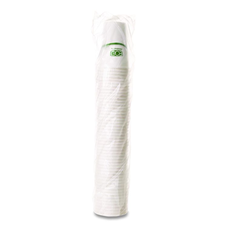 GreenStripe Hot Cups, 10 oz, Paper, White, 50/Pack, 20 Packs/Carton