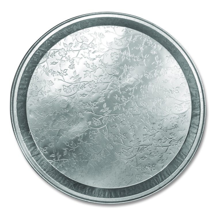 Aluminum Embossed Tray, 12" Diameter, 25/Carton
