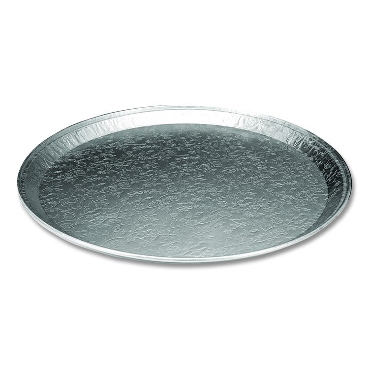 Aluminum Embossed Tray, 12" Diameter, 25/Carton