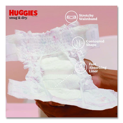 Snug and Dry Diapers, Size 4, 22 lbs to 37 lbs, 150/Carton