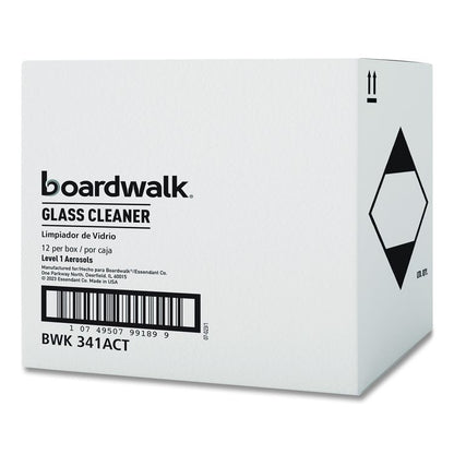 Heavy-Duty Glass Cleaner, Sweet Scent, 19 oz Aerosol Spray, 12/Carton