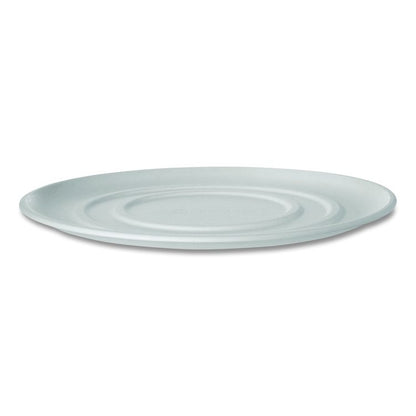 WorldView Molded Fiber Pizza Trays, 14 x 14 x 0.2, White, Sugarcane, 50/Carton