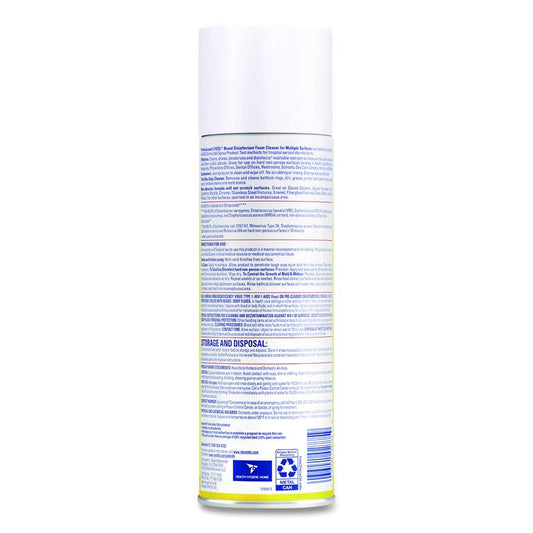 Disinfectant Foam Cleaner, Fresh Scent, 24 oz Aerosol Spray