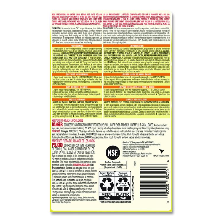 Oven and Grill Cleaner, 24 oz Aerosol Spray