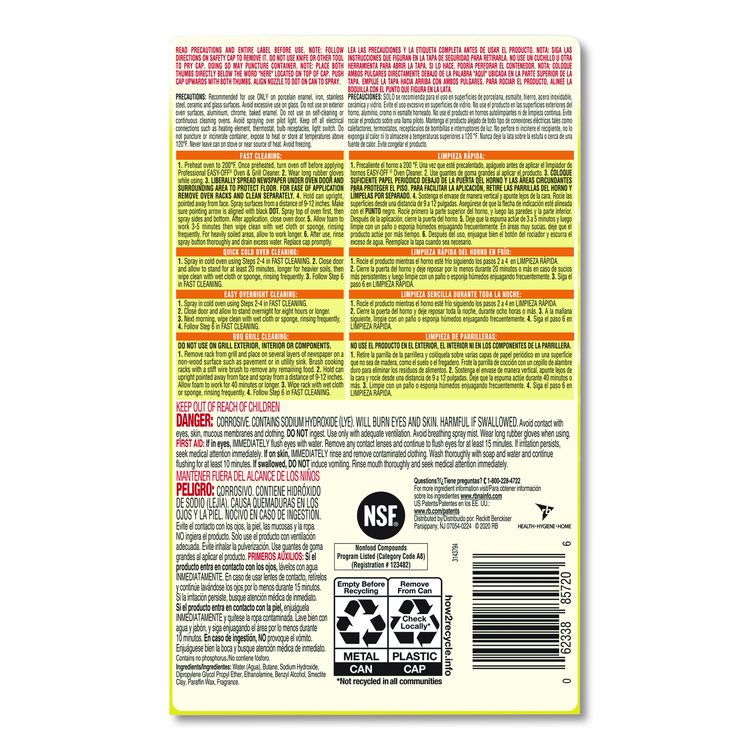 Oven and Grill Cleaner, 24 oz Aerosol  Spray, 6/Carton