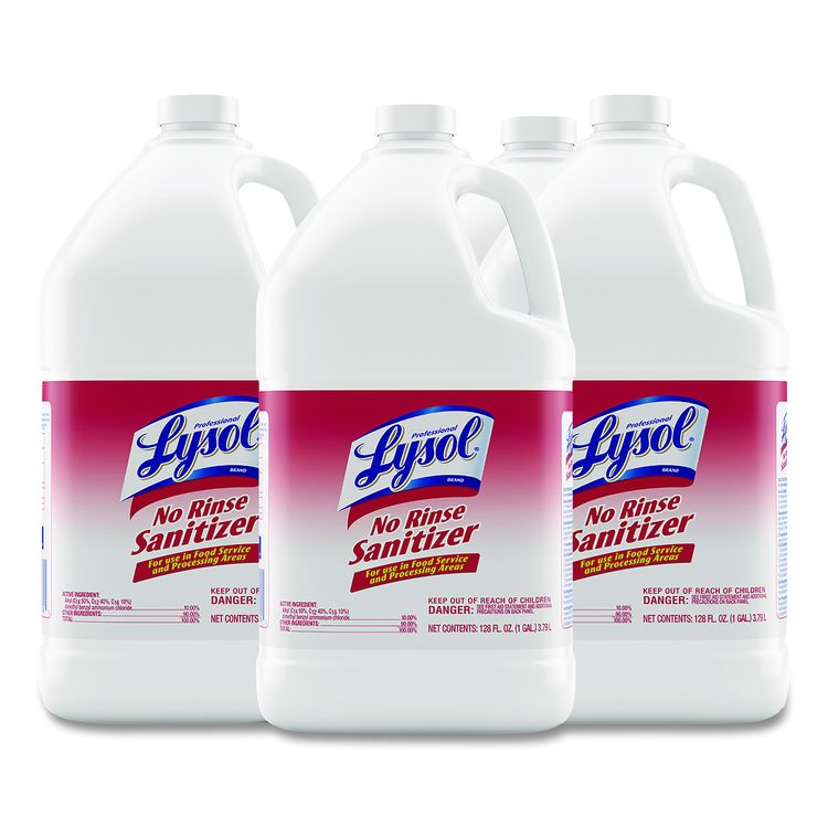 No Rinse Sanitizer Concentrate, Unscented, 1 gal Bottle, 4/Carton