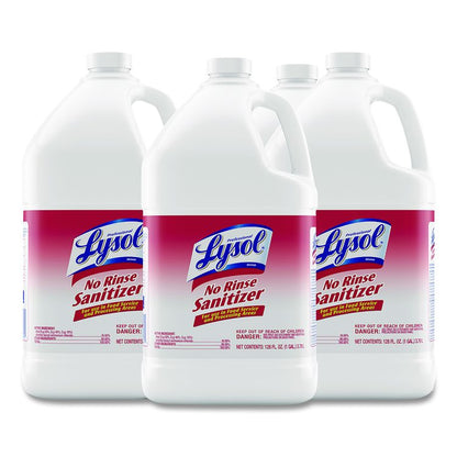 No Rinse Sanitizer Concentrate, Unscented, 1 gal Bottle, 4/Carton