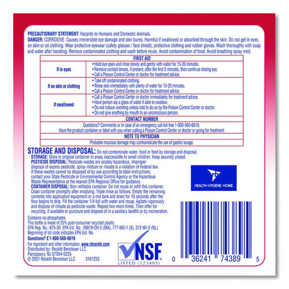No Rinse Sanitizer Concentrate, Unscented, 1 gal Bottle, 4/Carton