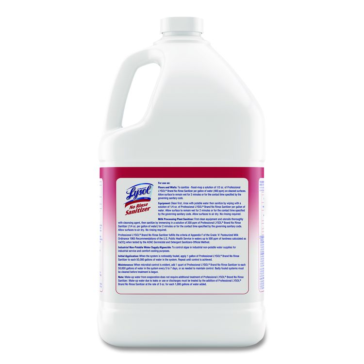 No Rinse Sanitizer Concentrate, Unscented, 1 gal Bottle, 4/Carton