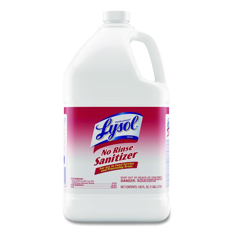 No Rinse Sanitizer Concentrate, Unscented, 1 gal Bottle, 4/Carton