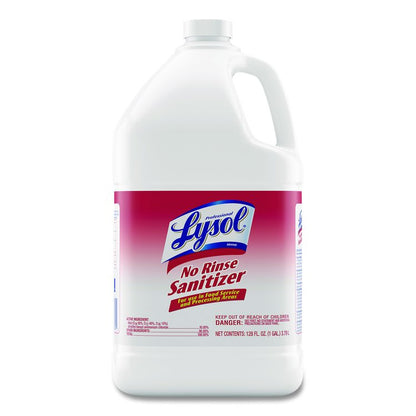 No Rinse Sanitizer Concentrate, Unscented, 1 gal Bottle, 4/Carton