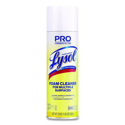 Disinfectant Foam Cleaner, Fresh Scent, 24 oz Aerosol Spray, 12/Carton