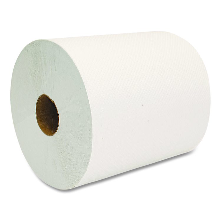 Boardwalk Green Universal Roll Towels, 1-Ply, 8" x 800 ft, Natural White, 6 Rolls/Carton