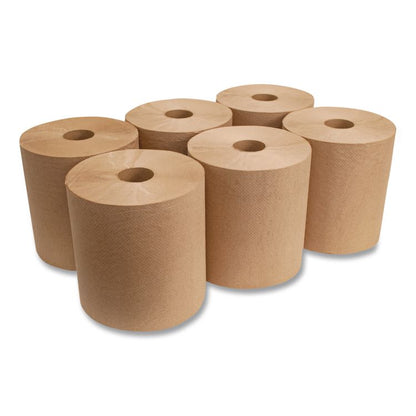 Boardwalk Green Universal Roll Towels, 1-Ply, 8" x 800 ft, Natural, 6 Rolls/Carton