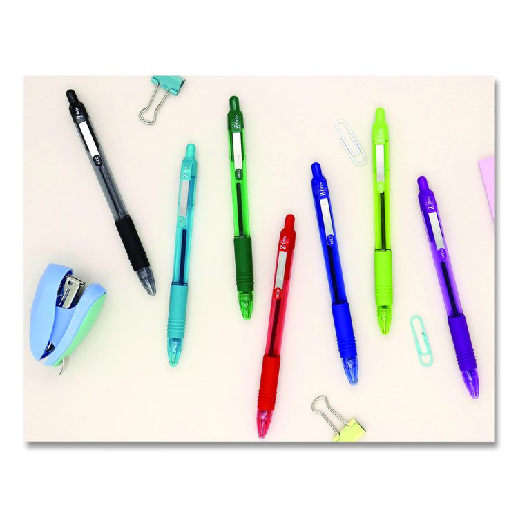 Z-Grip Ballpoint Pen, Retractable, Medium 1 mm, Assorted Artistic Ink and Barrel Colors, 24/Pack