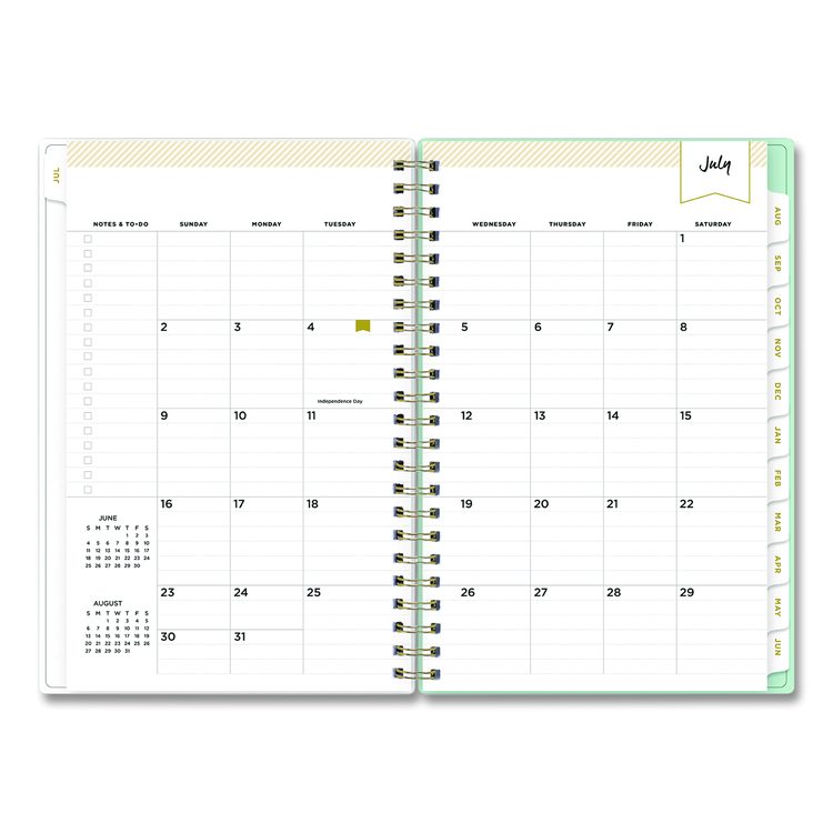 Day Designer "Secret Garden Mint" Academic Year Weekly/Monthly Notes Planner, 8 x 5, 12-Month (July to June): 2025-2026