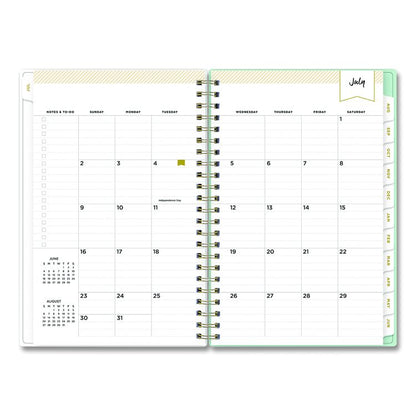 Day Designer "Secret Garden Mint" Academic Year Weekly/Monthly Notes Planner, 8 x 5, 12-Month (July to June): 2025-2026