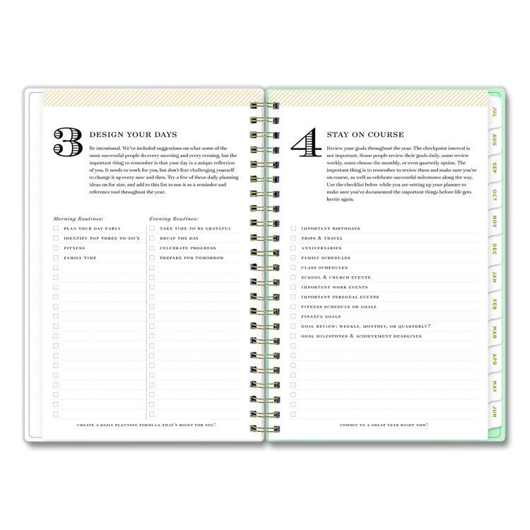 Day Designer "Secret Garden Mint" Academic Year Weekly/Monthly Notes Planner, 8 x 5, 12-Month (July to June): 2025-2026