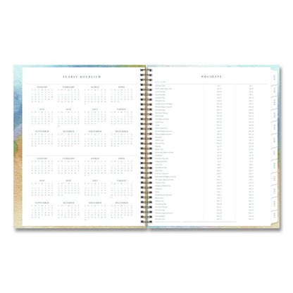 One Tree Planted Andreo Weekly/Monthly Planner, Abstract Artwork, 11" x 8.5", Blue/Sand/Green Cover, 12-Month (Jan-Dec): 2026