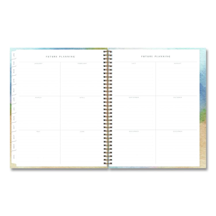 One Tree Planted Andreo Weekly/Monthly Planner, Abstract Artwork, 11" x 8.5", Blue/Sand/Green Cover, 12-Month (Jan-Dec): 2026