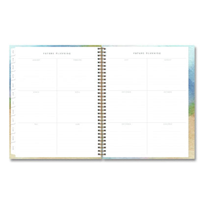 One Tree Planted Andreo Weekly/Monthly Planner, Abstract Artwork, 11" x 8.5", Blue/Sand/Green Cover, 12-Month (Jan-Dec): 2026
