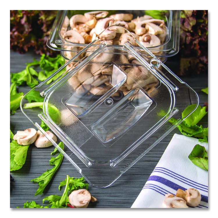 StorPlus Polycarbonate Handled Universal Lid, 6.31 x 6.88 x 0.88, Clear, Plastic