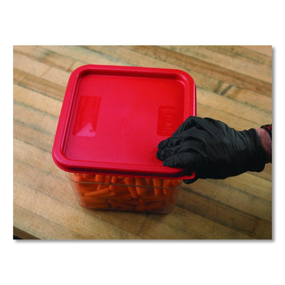 Squares Food Storage Container Lid, 9 x 9 x 0.63, Red, Plastic