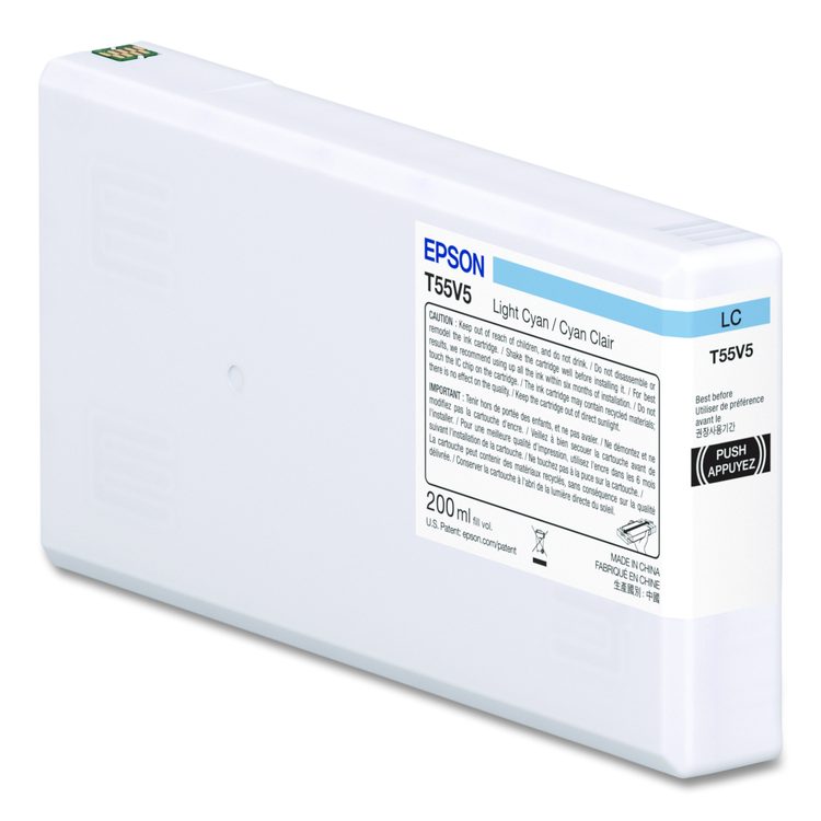 T55V500 (T55V) UltraChrome PRO10 Ink, 200 mL, Light Cyan