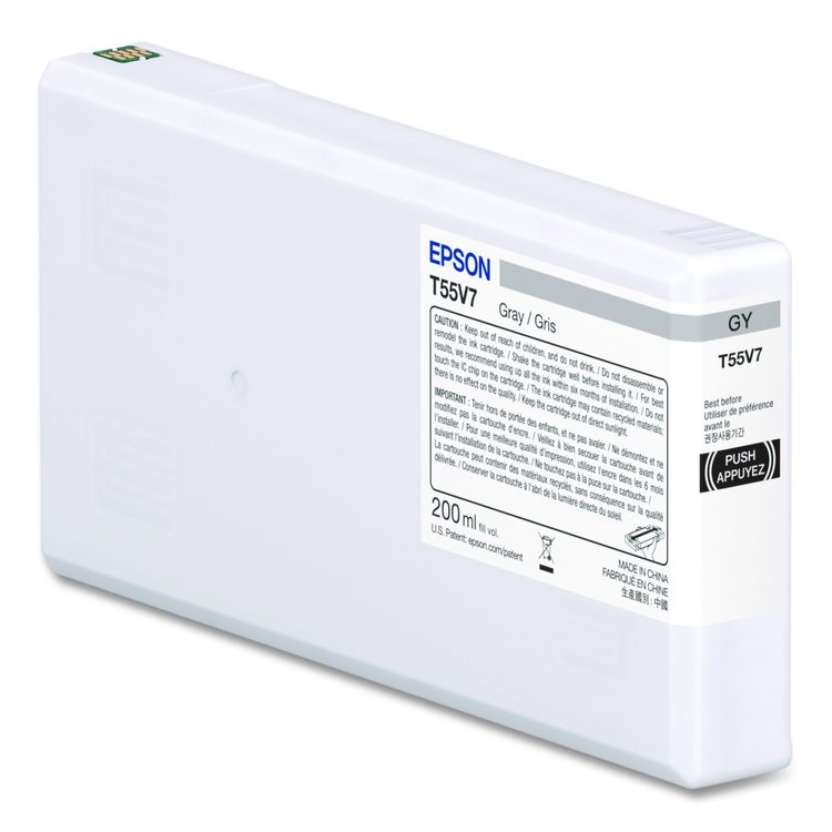 T55V700 (T55V) UltraChrome PRO10 Ink, 200 mL, Gray